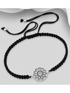 925 Sterling Silver Adjustable Thread Bracelet